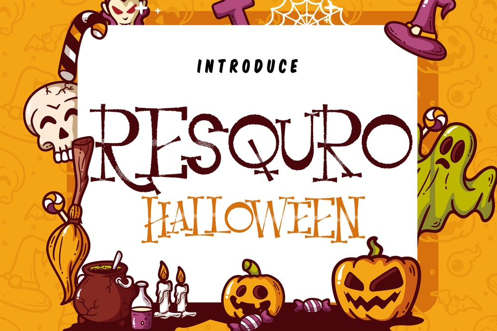 Beispiel einer Resquro Halloween-Schriftart